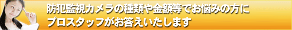 防犯カメラの種類や金額でお悩みの方にプロスタッフがお答えします