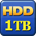 1TB HDD搭載