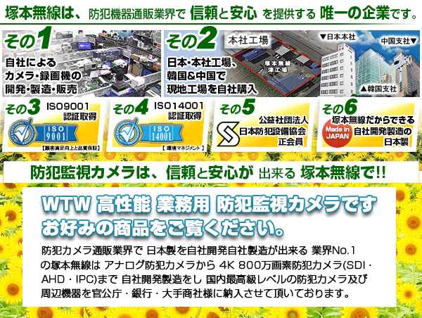 WTW 塚本無線は 最高の商品を自社開発自社製造の出来る会社です。