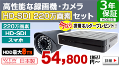 高画質高性能 220万画素 HD-SDIカメラセット