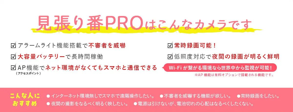 WIFI トレイルカメラソーラー 見張り番PRO 265万画素 スリープ機能 SDカード連続録画可能